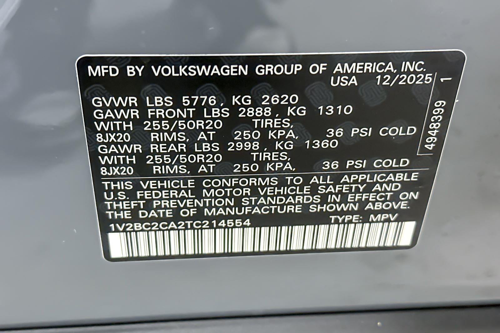 2026 Volkswagen Atlas Cross Sport 2.0T SEL