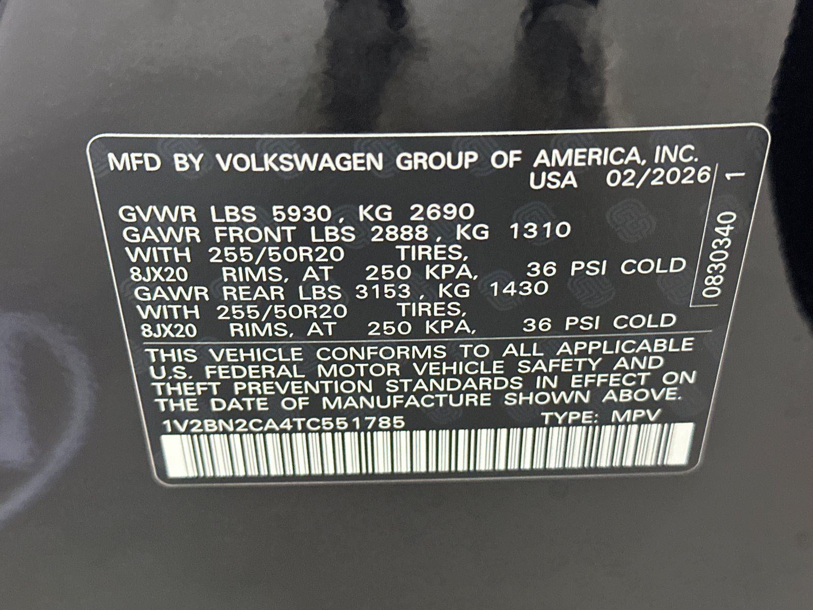 2026 Volkswagen Atlas 2.0T SEL