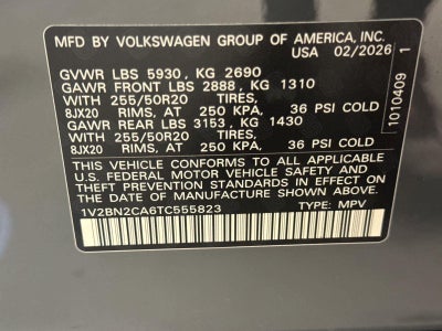 2026 Volkswagen Atlas 2.0T SEL