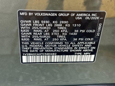 2026 Volkswagen Atlas 2.0T SEL