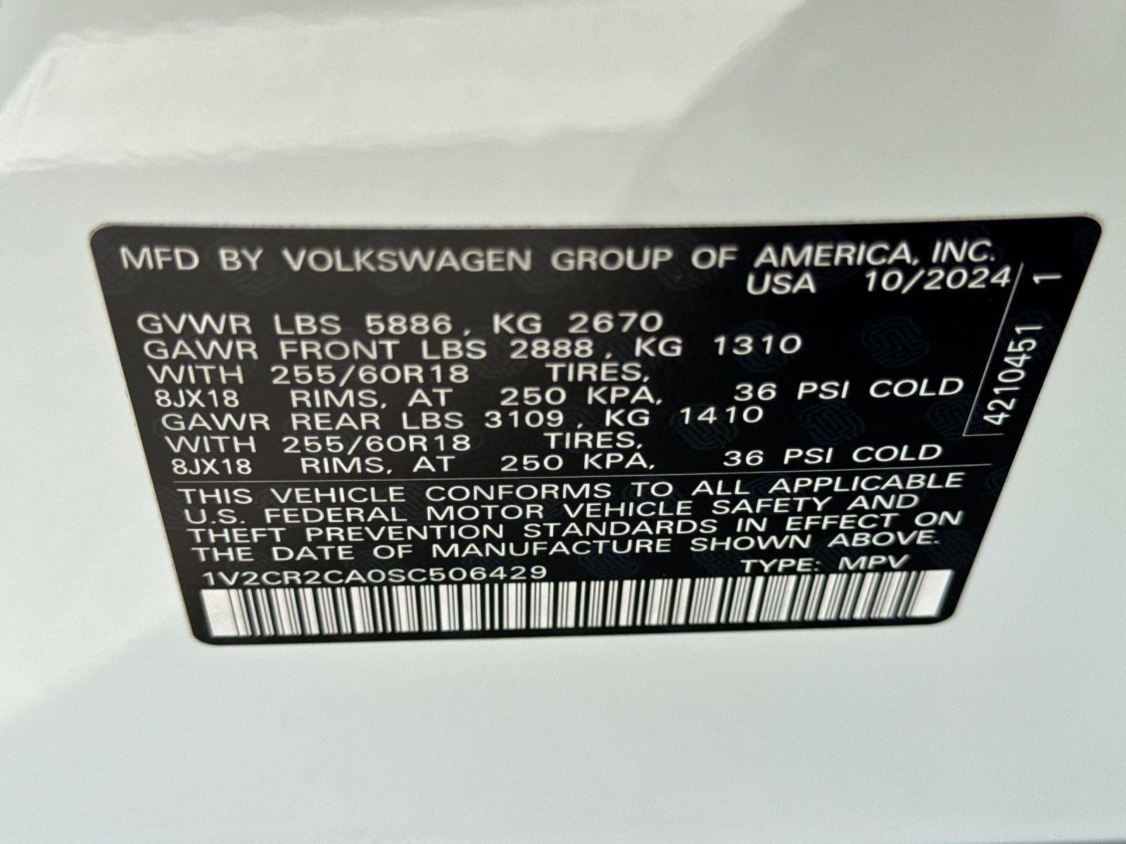 2025 Volkswagen Atlas 2.0T Peak Edition