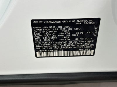 2026 Volkswagen Atlas 2.0T SE