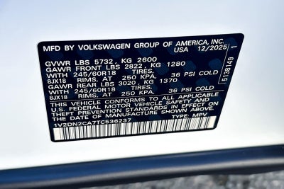 2026 Volkswagen Atlas 2.0T SE