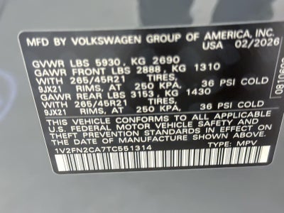 2026 Volkswagen Atlas 2.0T SEL Premium R-Line
