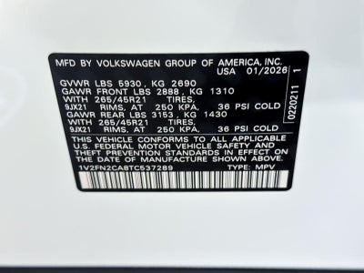 2026 Volkswagen Atlas 2.0T SEL Premium R-Line