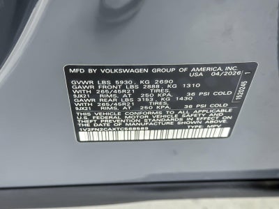 2026 Volkswagen Atlas 2.0T SEL Premium R-Line