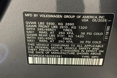 2025 Volkswagen Atlas 2.0T SEL Premium R-Line