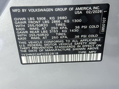 2026 Volkswagen Atlas 2.0T SE w/Technology