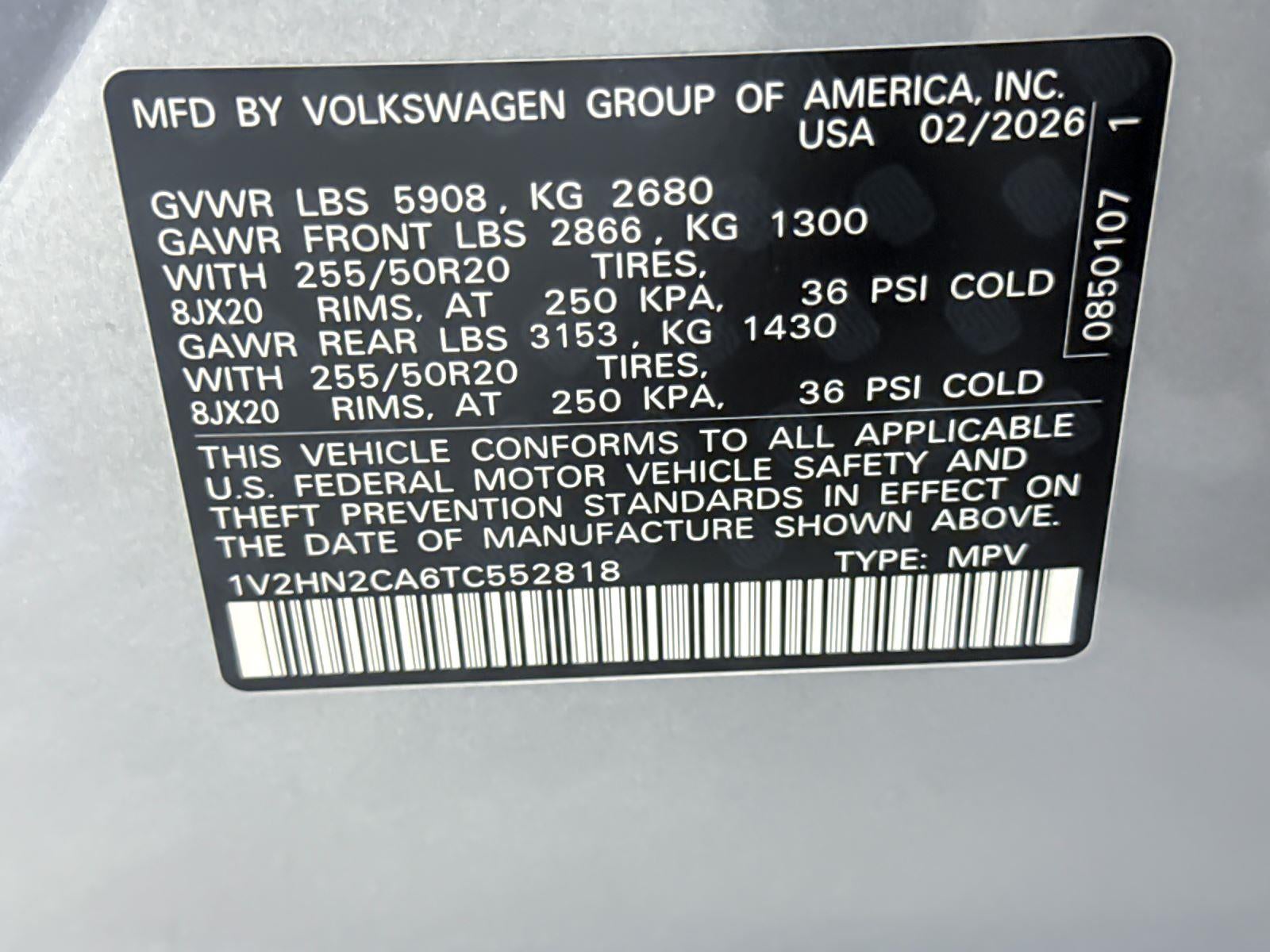 2026 Volkswagen Atlas 2.0T SE w/Technology