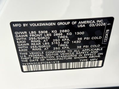 2026 Volkswagen Atlas 2.0T SE w/Technology