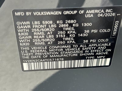 2026 Volkswagen Atlas 2.0T SE w/Technology
