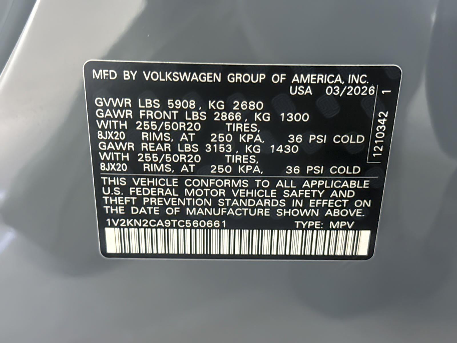 2026 Volkswagen Atlas 2.0T SE w/Technology