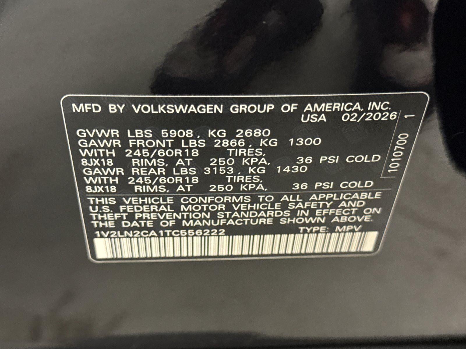2026 Volkswagen Atlas 2.0T SE