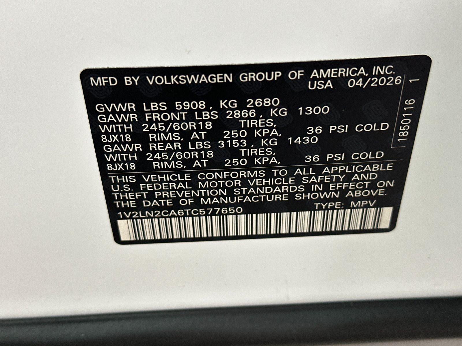 2026 Volkswagen Atlas 2.0T SE