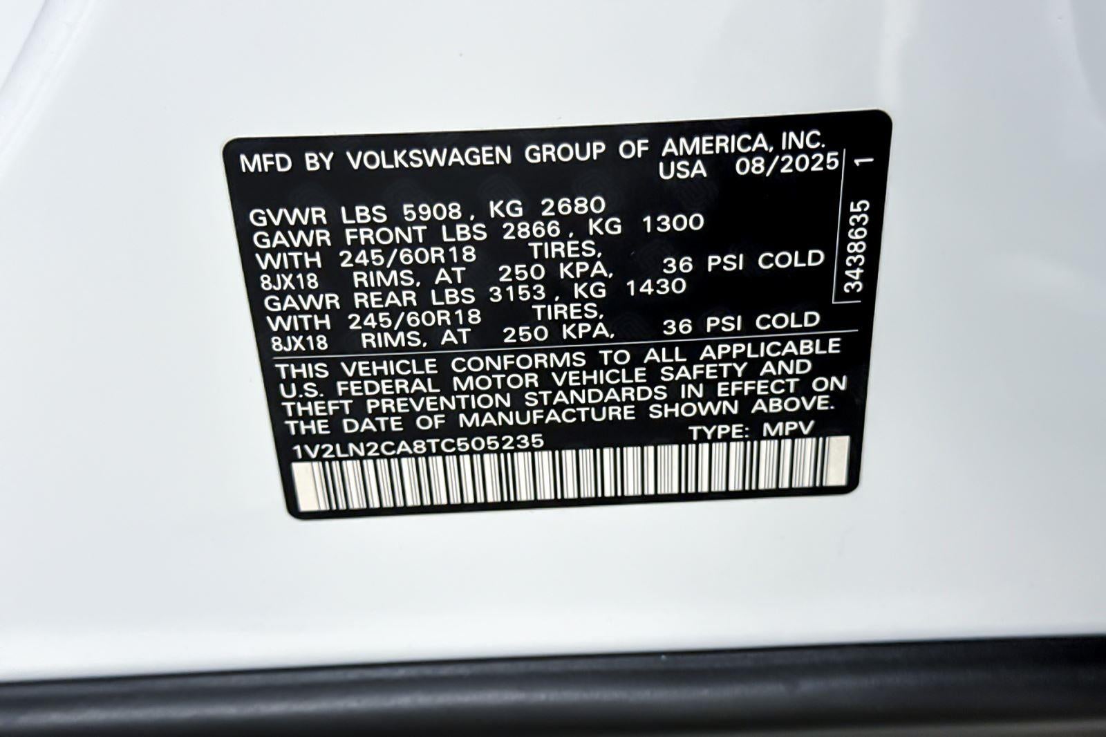 2026 Volkswagen Atlas 2.0T SE