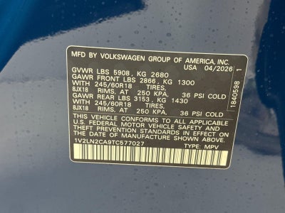 2026 Volkswagen Atlas 2.0T SE