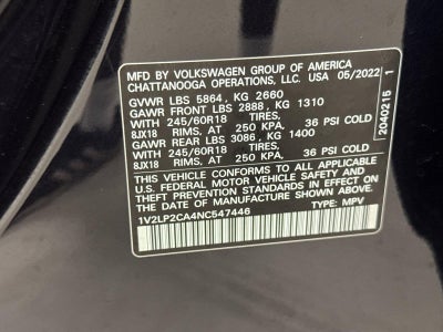 2022 Volkswagen Atlas 2.0T SE