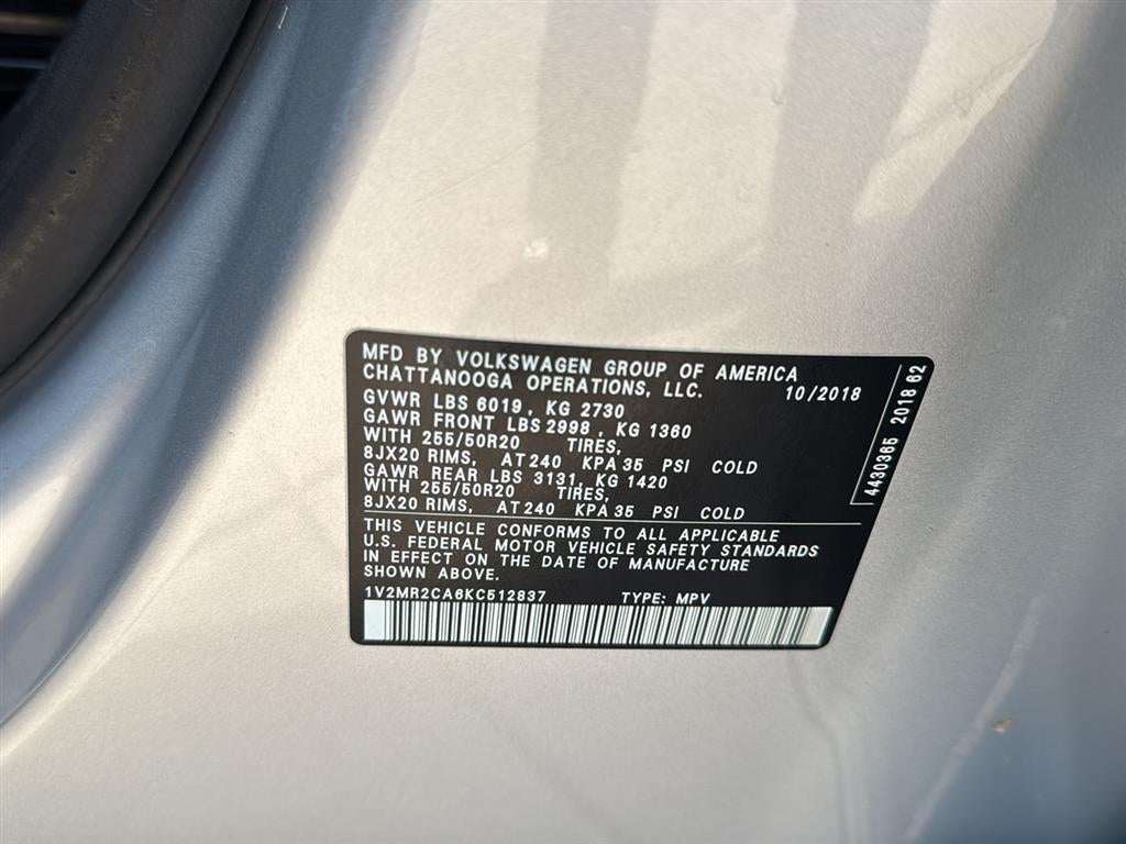 2019 Volkswagen Atlas 3.6L V6 SEL