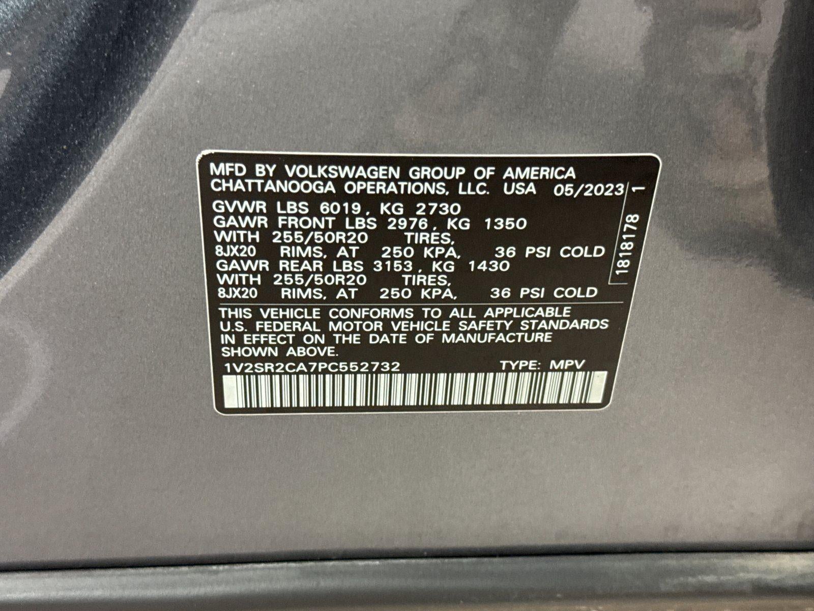 2023 Volkswagen Atlas 3.6L V6 SEL R-Line Black
