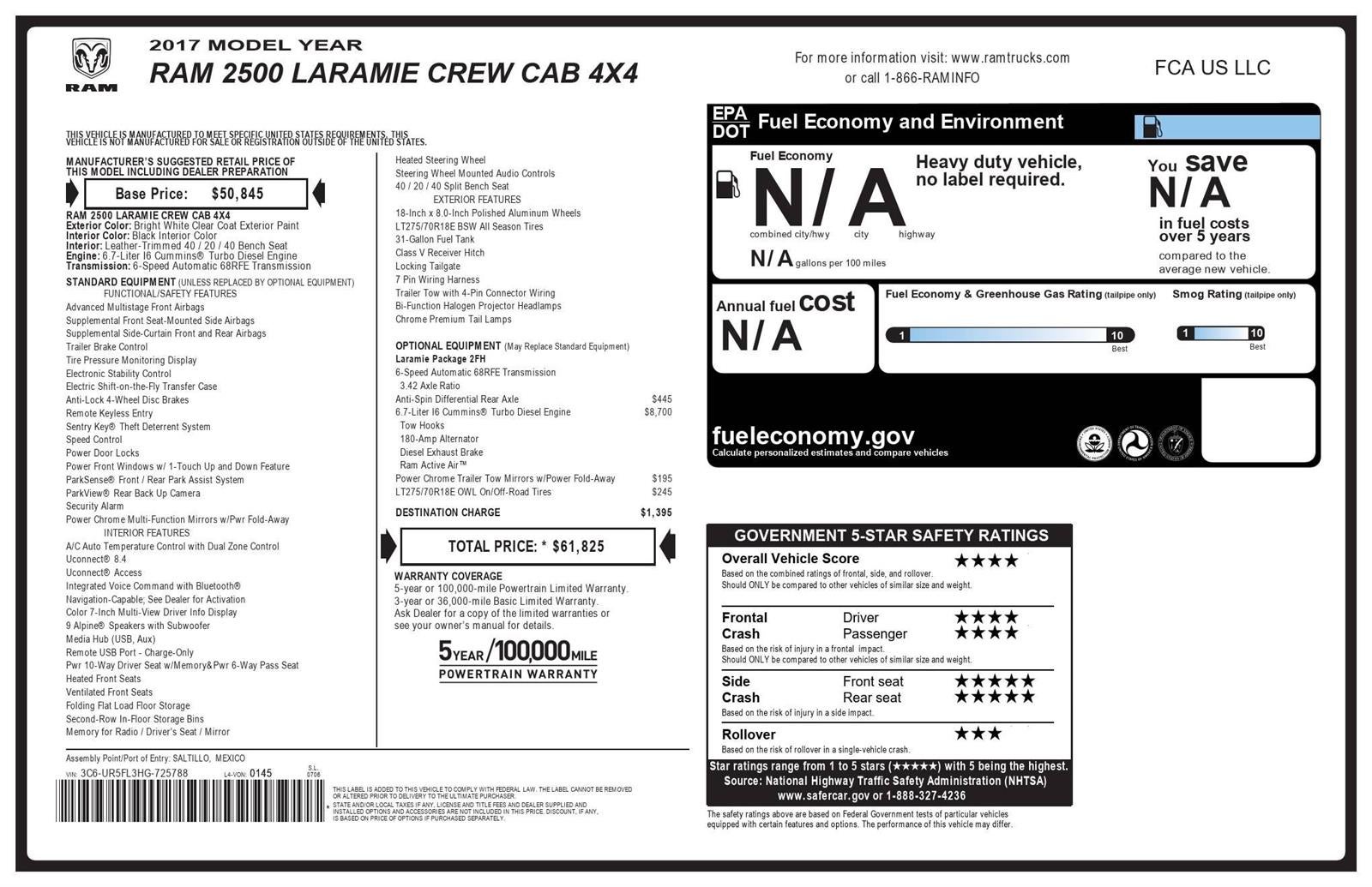 2017 RAM 2500 Laramie