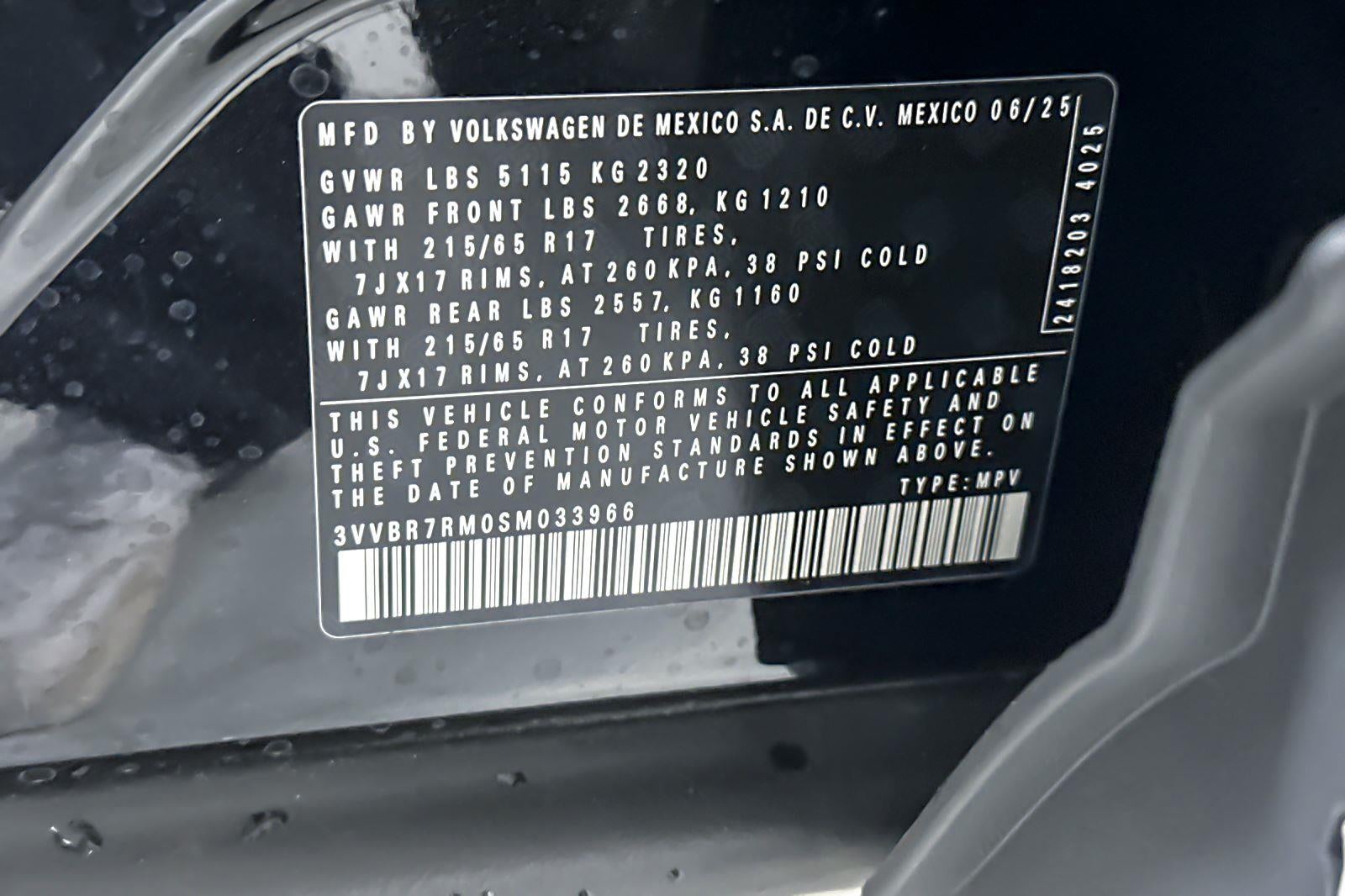 2025 Volkswagen Tiguan S