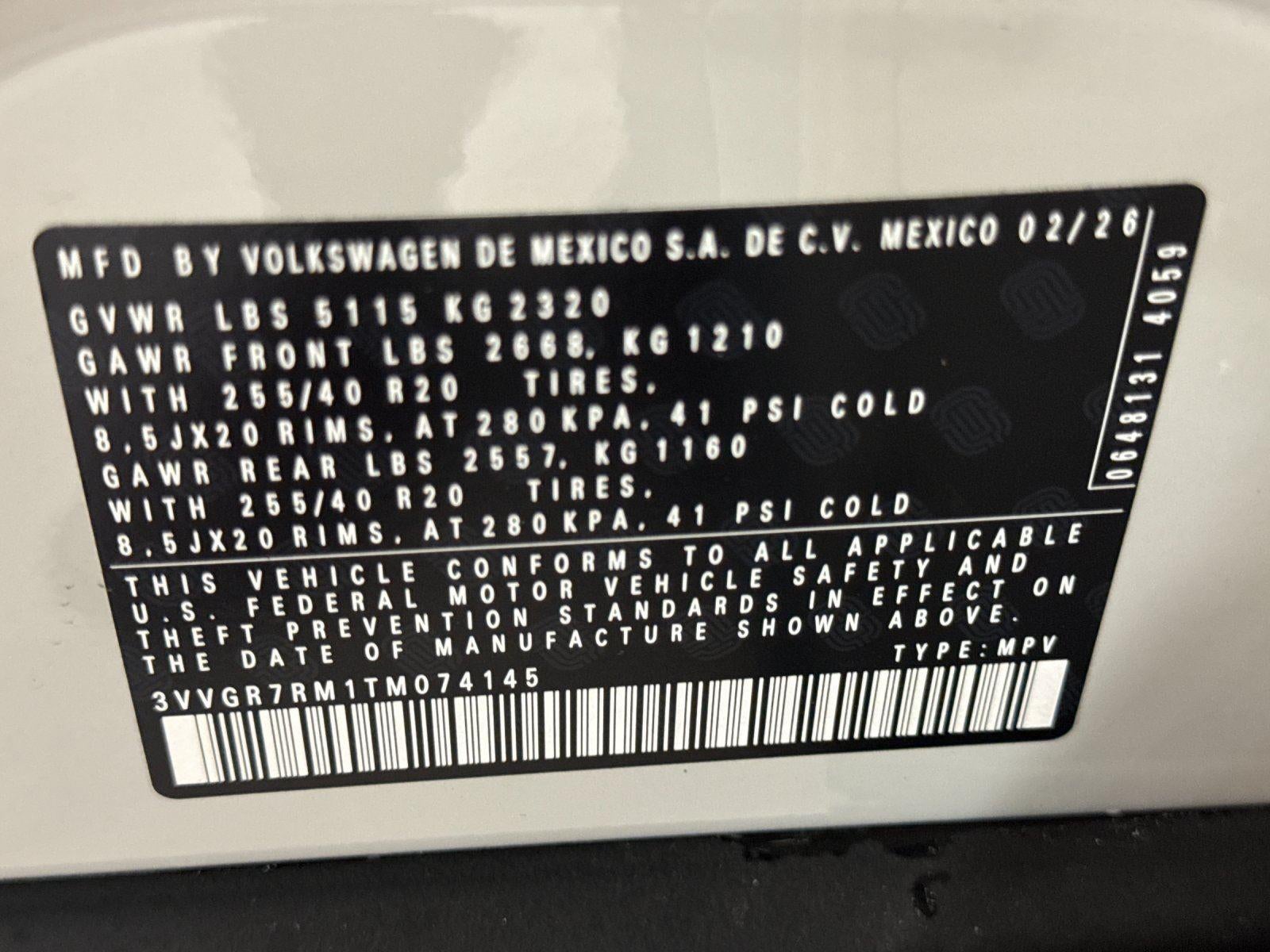 2026 Volkswagen Tiguan SE R-Line Black