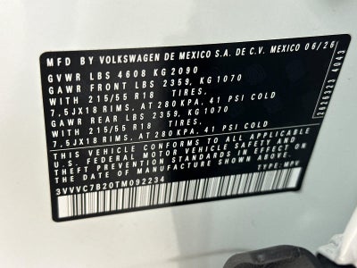 2026 Volkswagen Taos SE