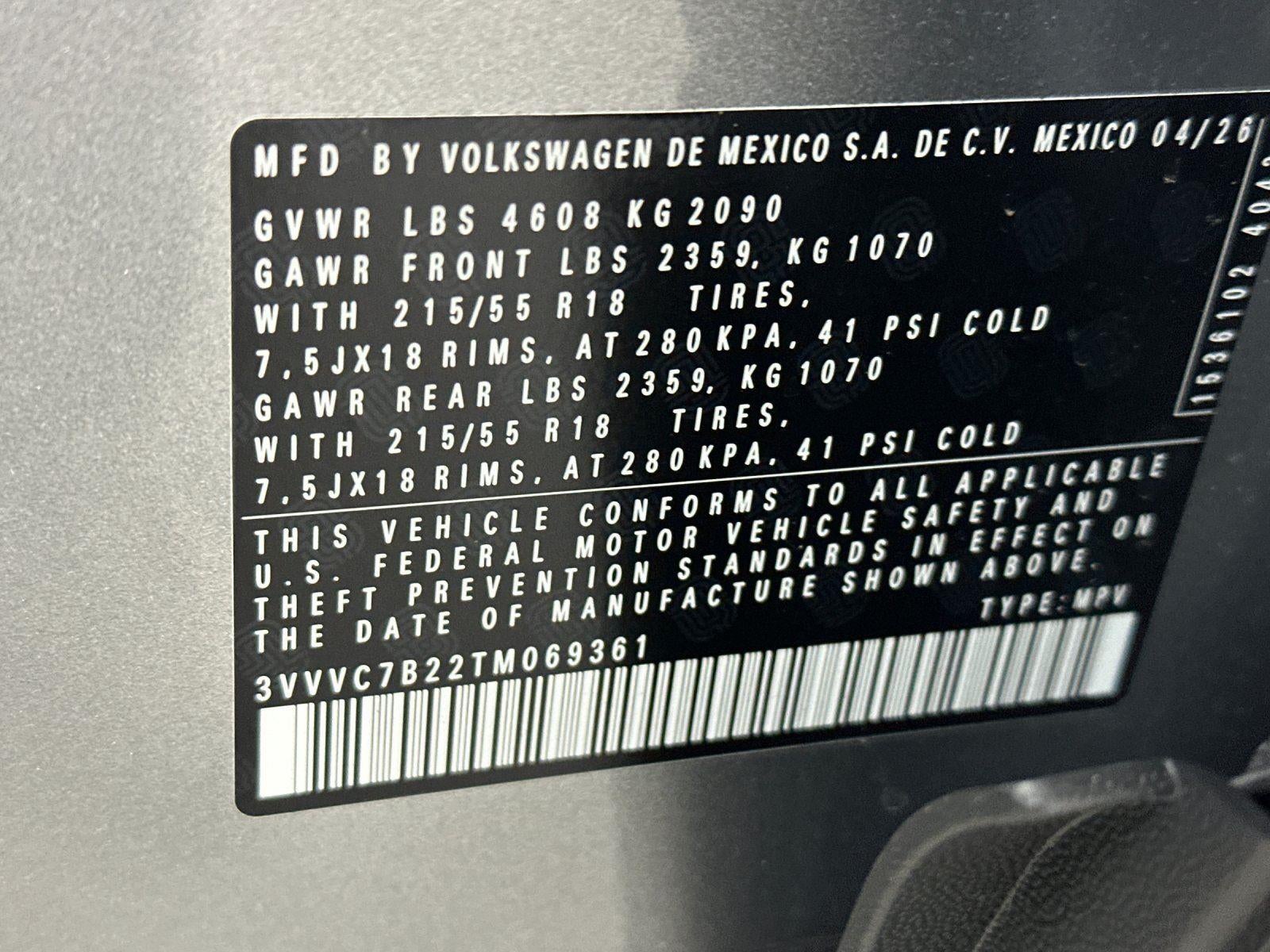 2026 Volkswagen Taos SE