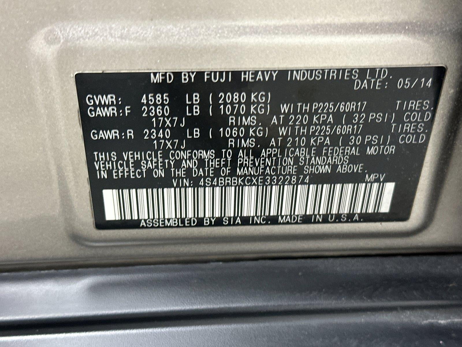 2014 Subaru Outback 2.5i Limited