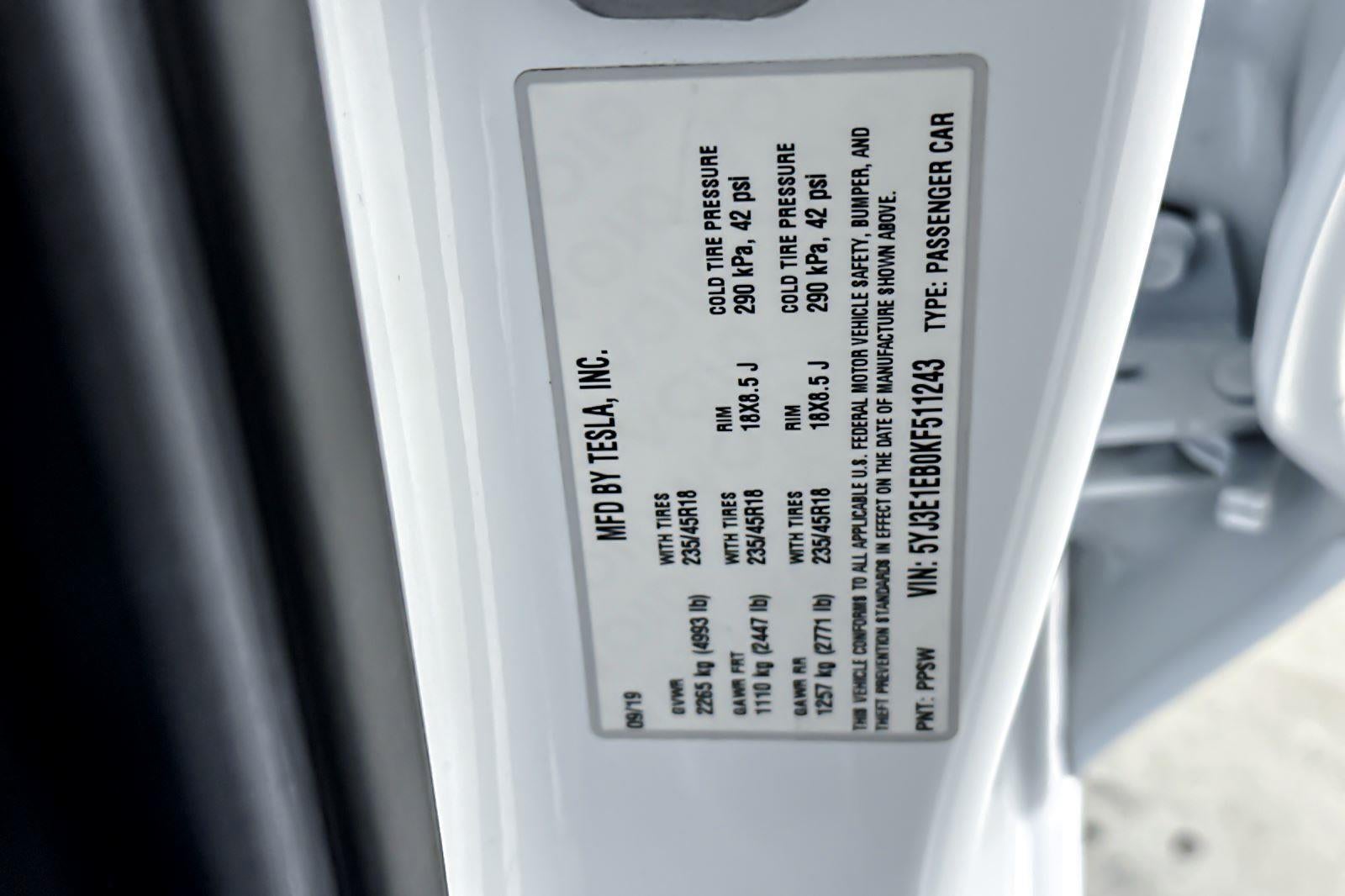 2019 Tesla Model 3 Long Range