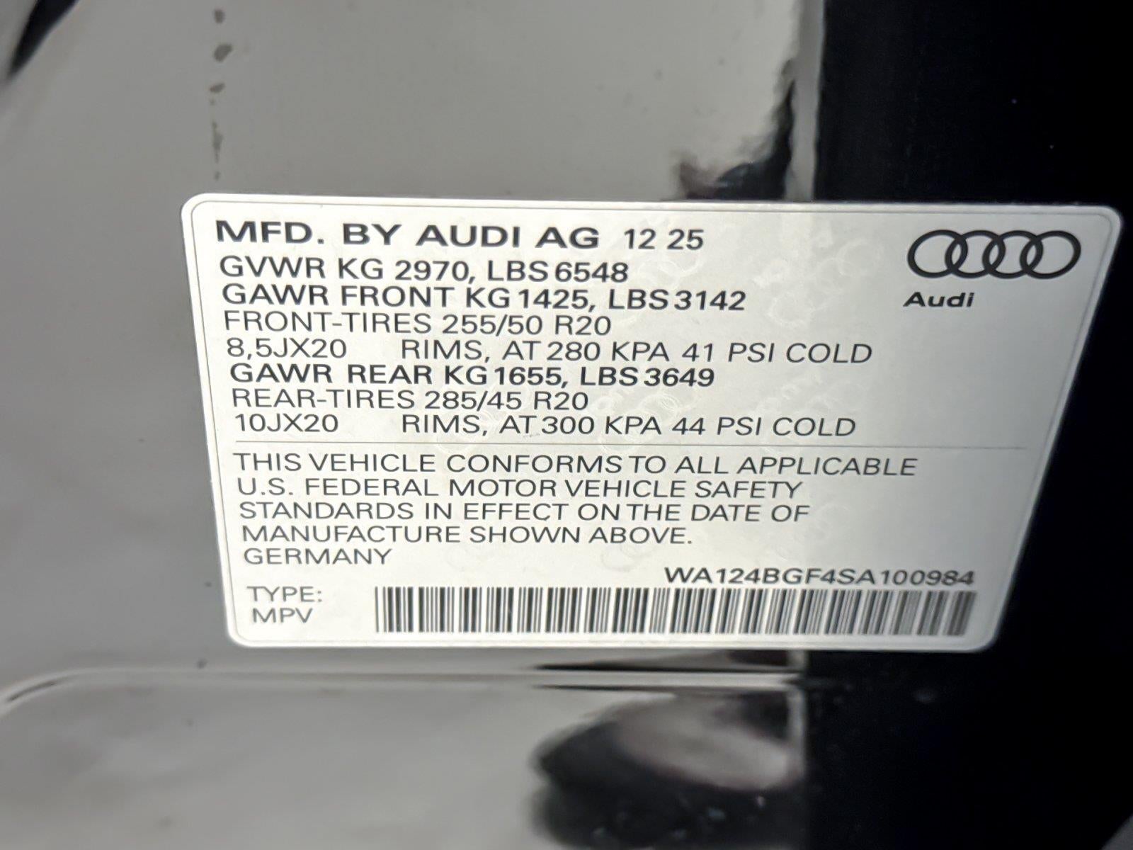 2025 Audi Q6 E-Tron Premium Plus