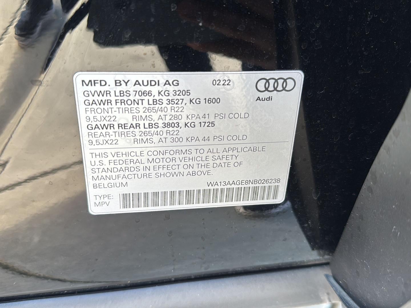 2022 Audi e-tron Sportback S line Prestige