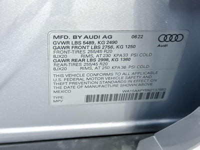 2022 Audi Q5 Sportback S line Premium Plus
