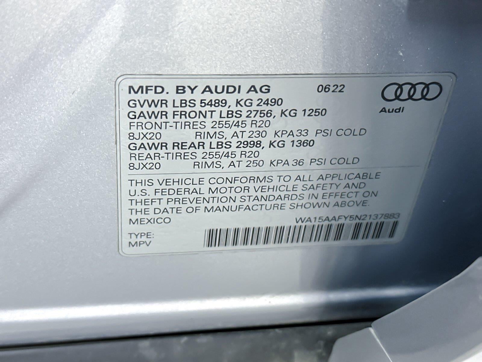 2022 Audi Q5 Sportback S line Premium Plus
