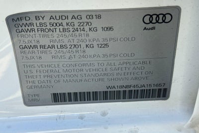 2018 Audi A4 allroad Premium Plus