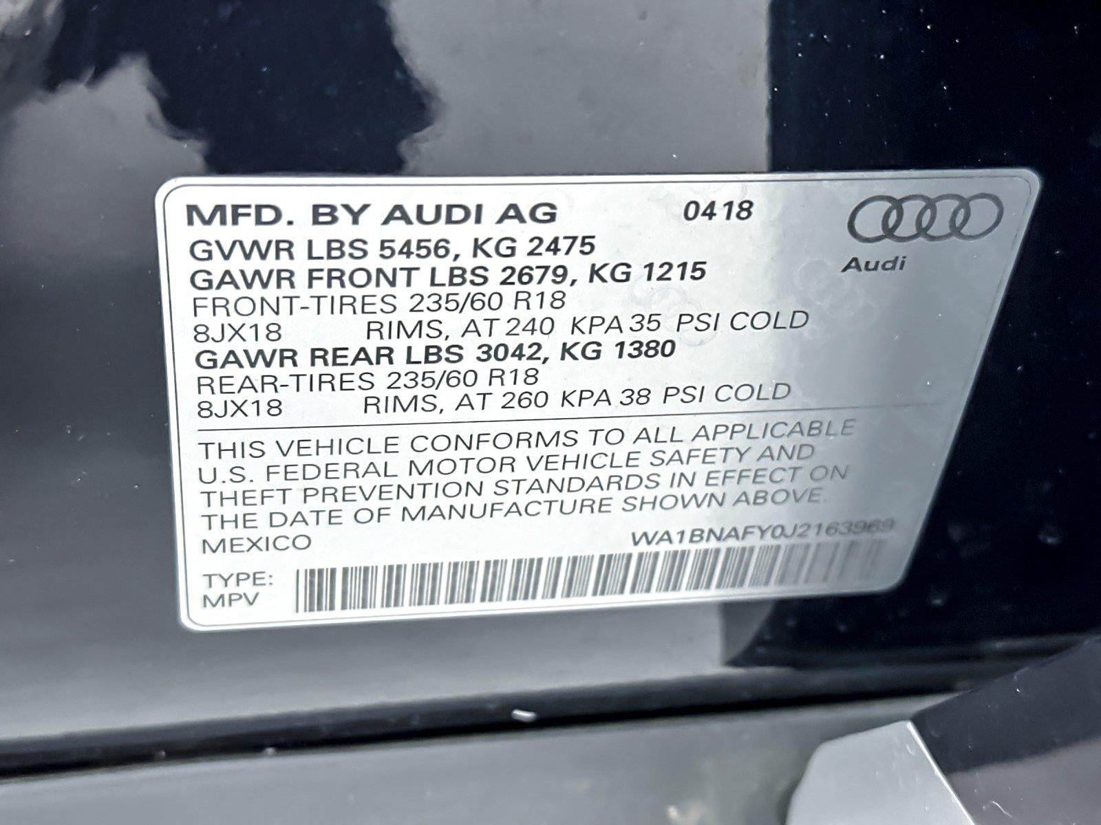 2018 Audi Q5 Premium Plus
