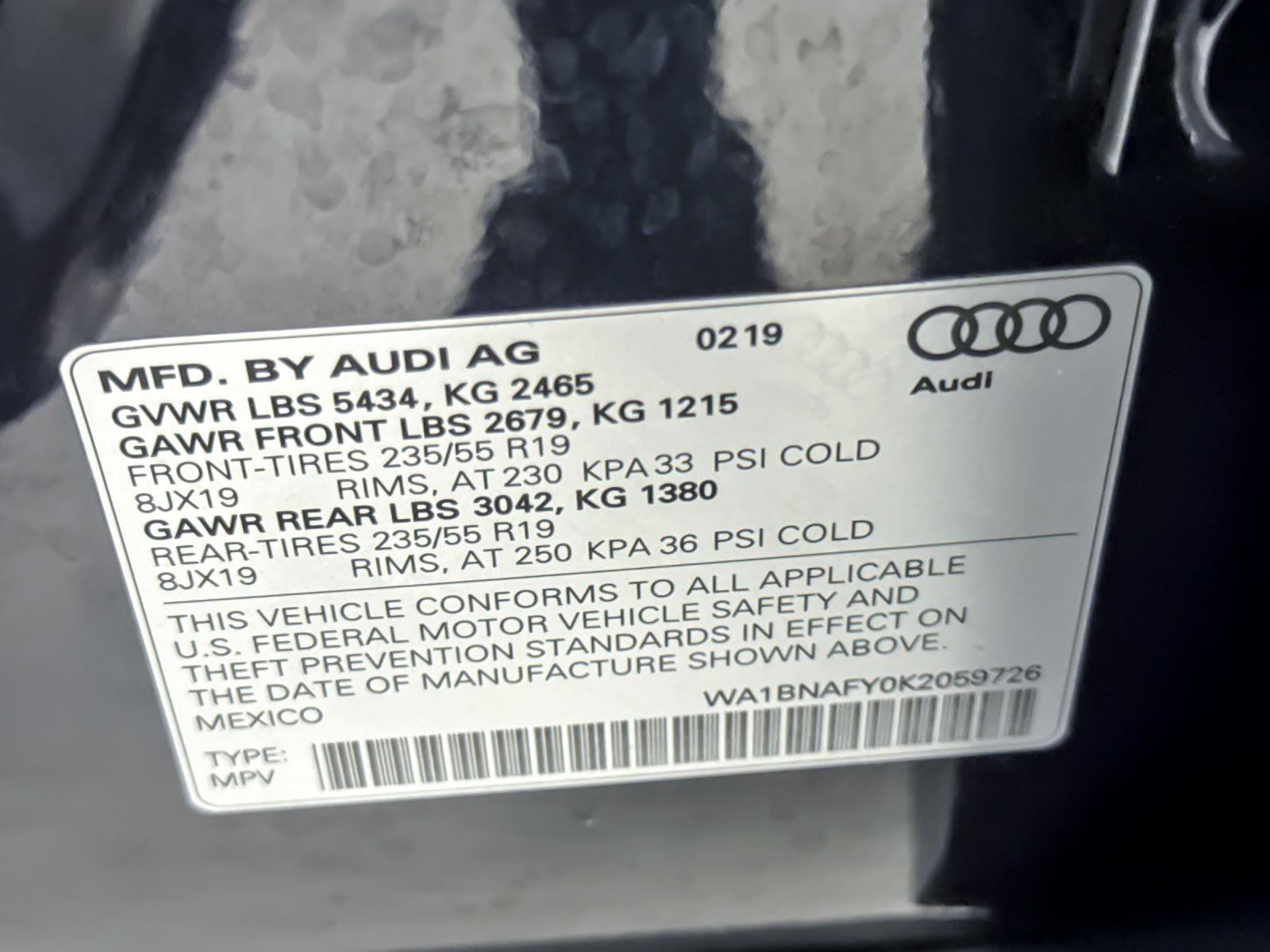 2019 Audi Q5 Premium Plus