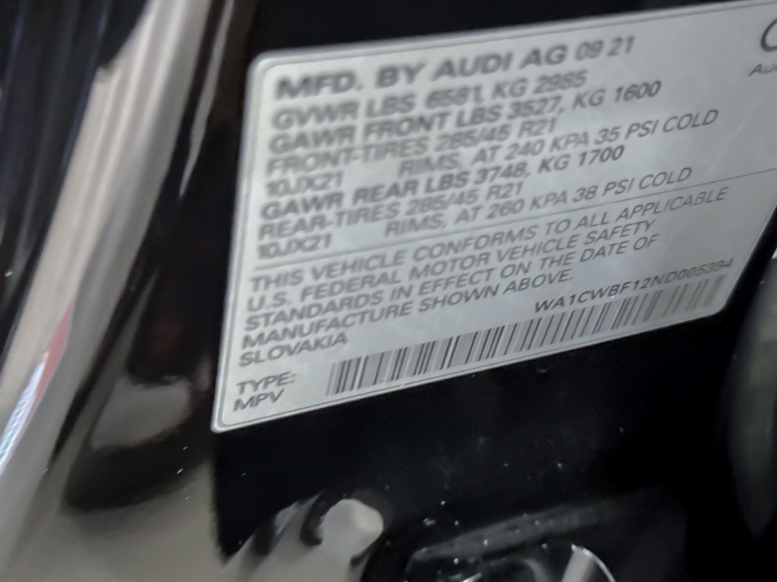 2022 Audi SQ8 Prestige