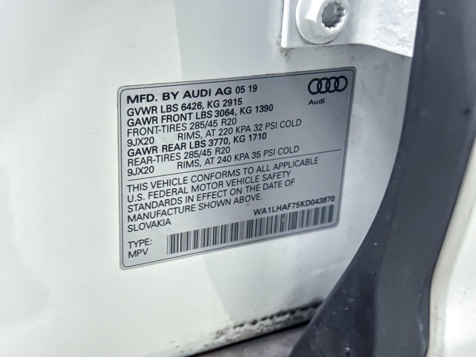 2019 Audi Q7 Premium Plus
