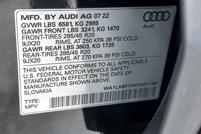 2022 Audi Q7 Premium Plus