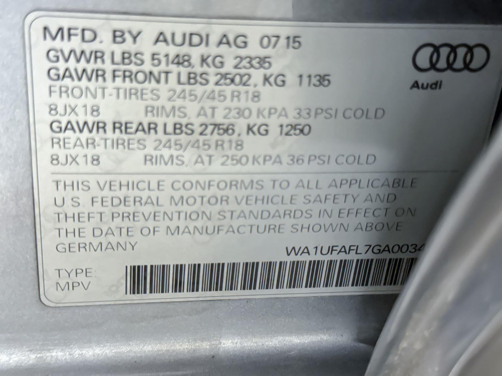 2016 Audi allroad Premium Plus