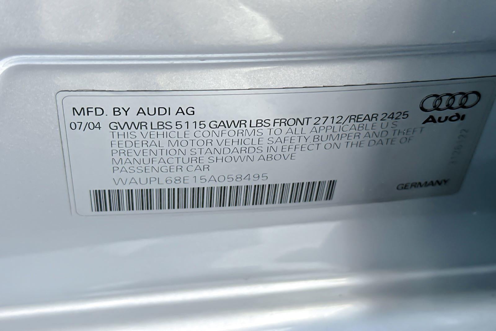 2005 Audi S4 4dr Sdn quattro Automatic