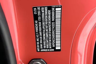 2024 Porsche 718 Cayman GT4 RS