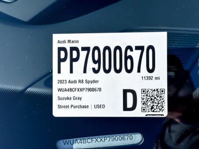 2023 Audi R8 Spyder V10 performance