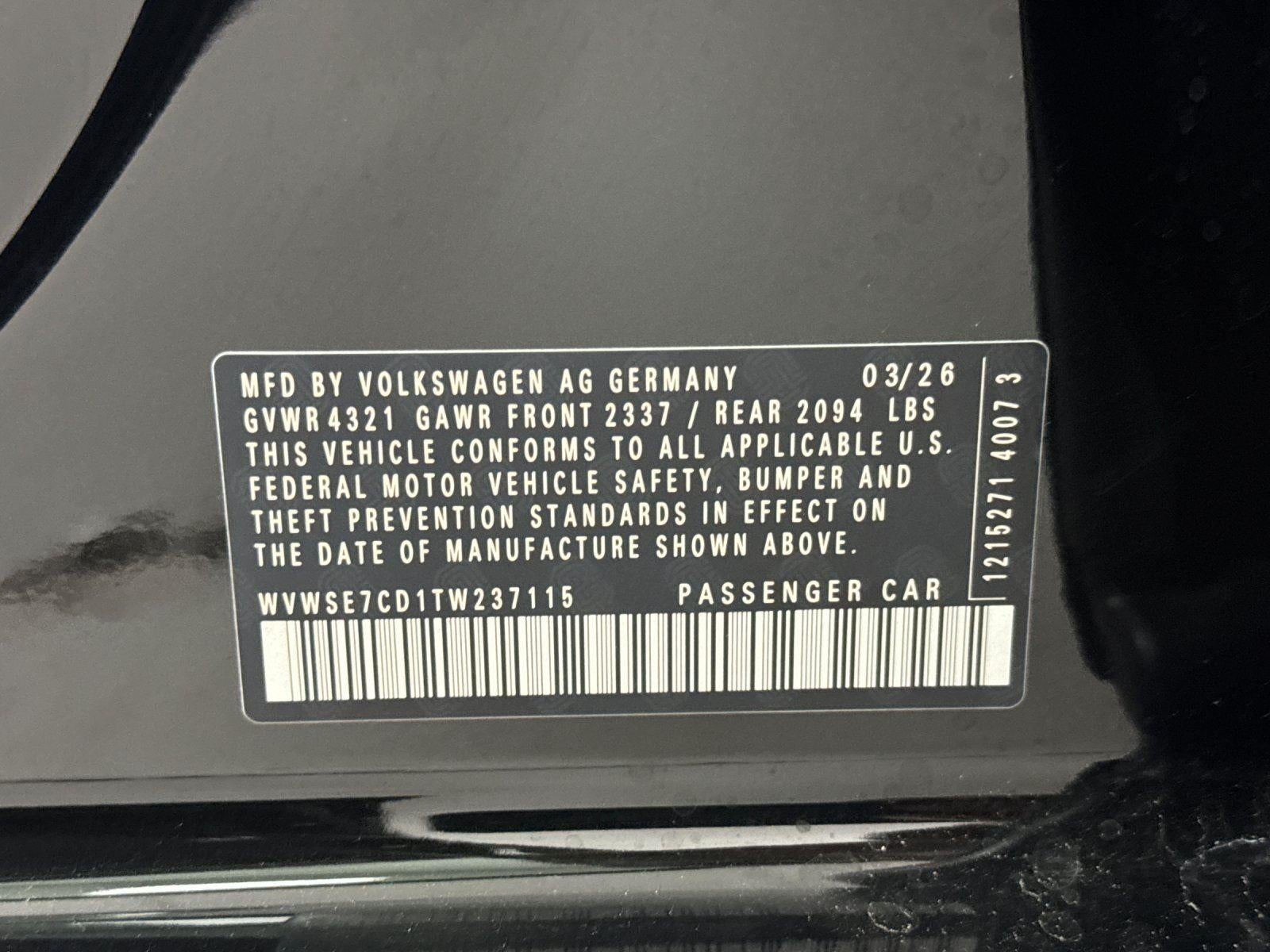 2026 Volkswagen Golf GTI SE