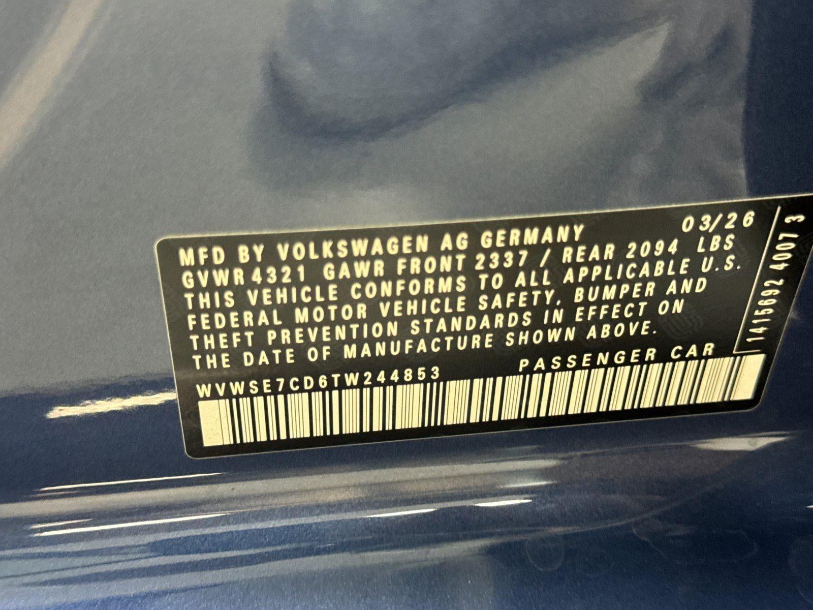 2026 Volkswagen Golf GTI SE