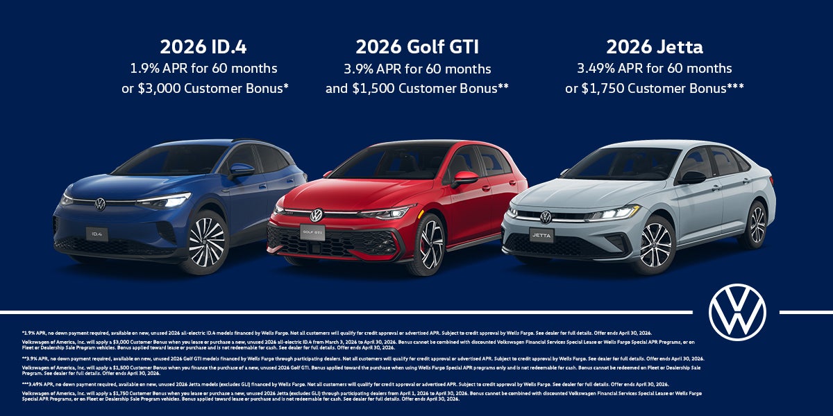 2026 ID.4, Golf GTI, and Jetta APR Special