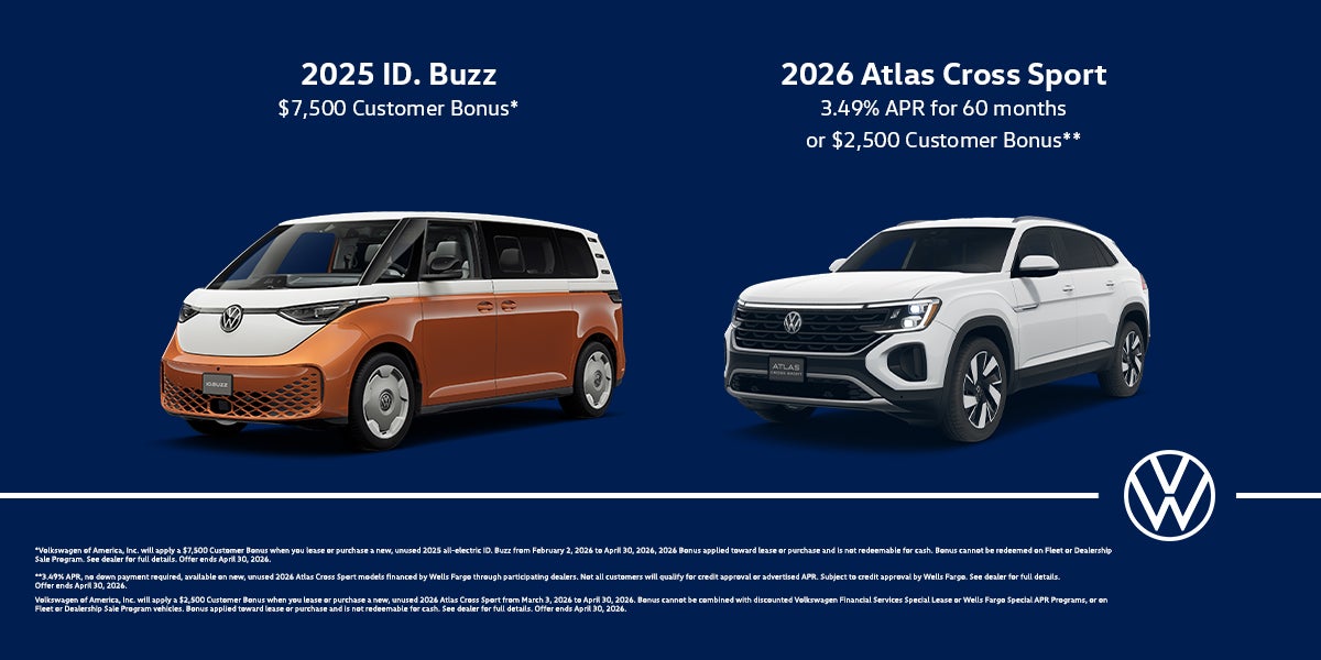 2026 Atlas Cross Sport and 2025 ID. Buzz APR Special