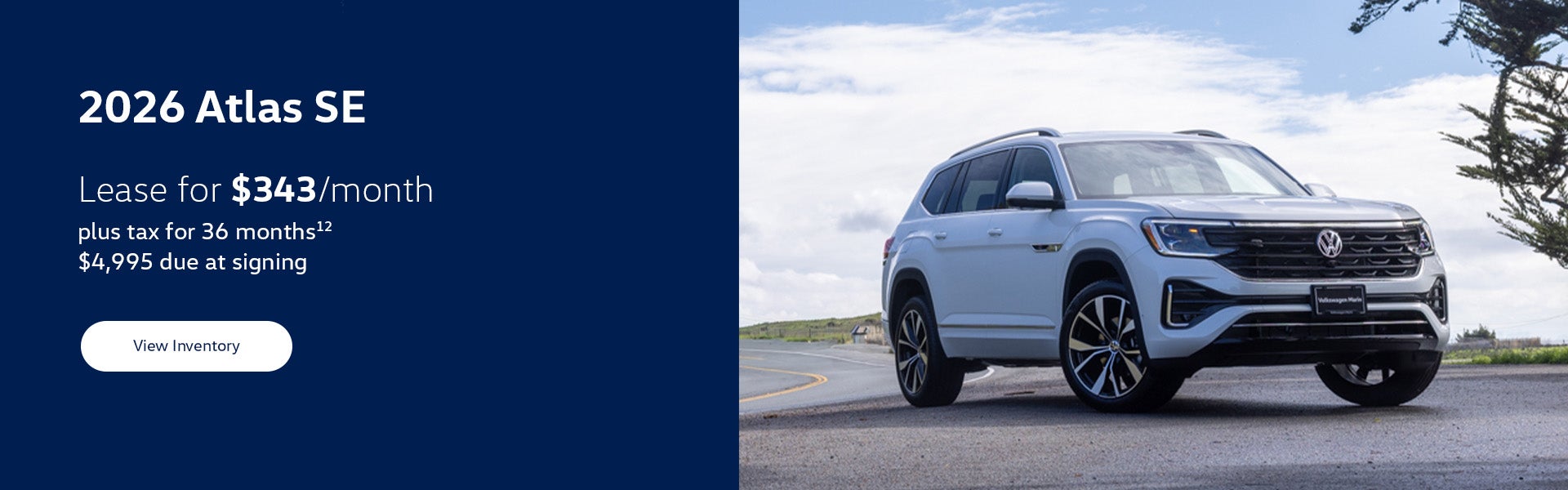 2026 Volkswagen Atlas 2.0T SE Lease Special