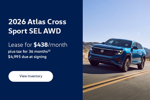 2026 Volkswagen Atlas Cross Sport 2.0T SEL Lease Banner